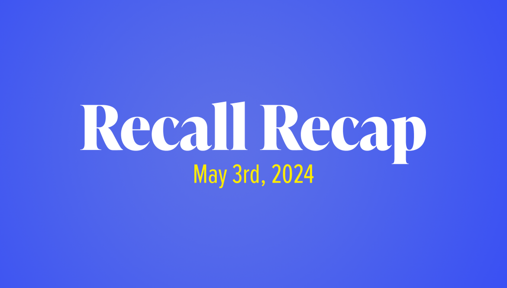 The Week in Recalls: May 3, 2024