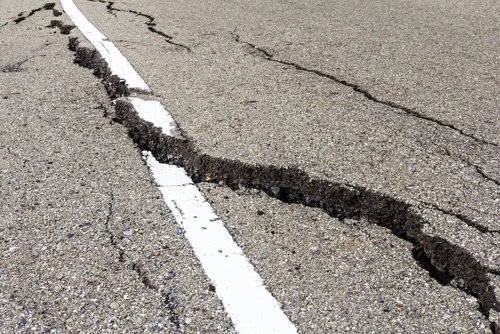 Geologists: Fracture Line Might be Sign of Future Sinkhole Problems - Road Fracture