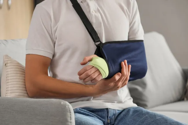 Where Can I Find a Lawyer for Broken Bones in Los Angeles - man with a cast
