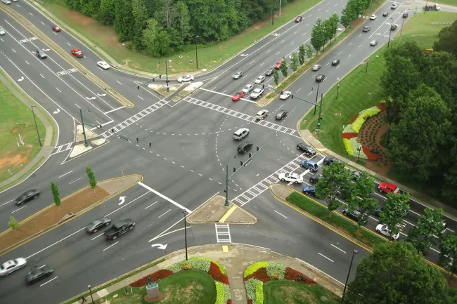 large traffic intersection