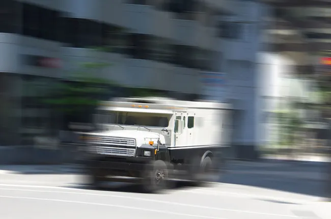 Armored Vehicle Speeding